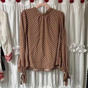 Mauve Polka Dot Women's Top